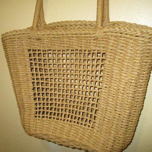 Woven Straw Beach Bag
